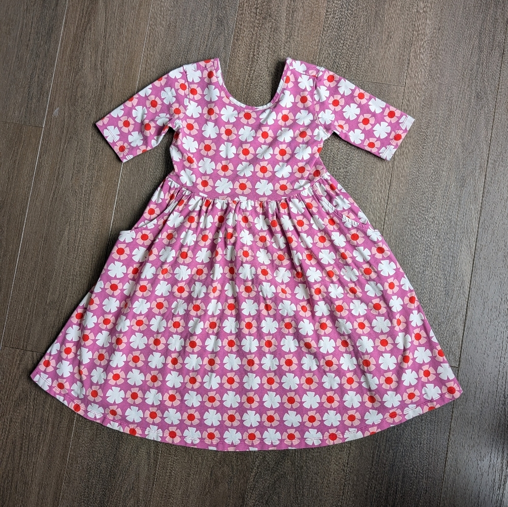 Hanna Andersson Pink and White Floral Dress
